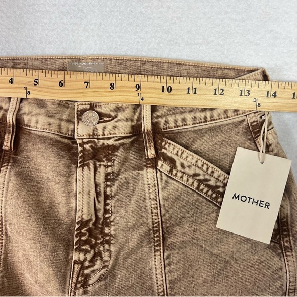 MOTHER Jeans The Swiss Army Desperado Heel Jeans in Tan Sz 28 NWT - Picture 5 of 16